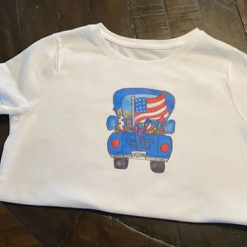 Kids 4th of July shirt. 10/12